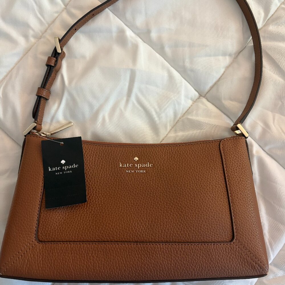 Kate Spade Lena Medium Shoulder Bag- Warm Gingerbread